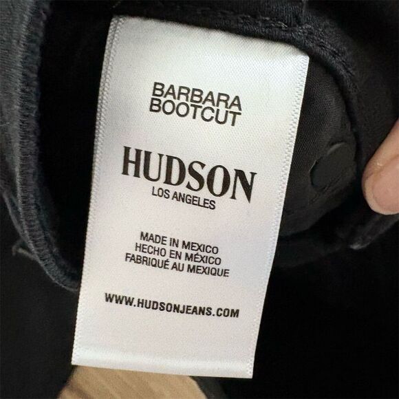 Hudson Women's Barbara Bootcut Jeans Size 28 Black High Rise Stretch - Picture 9 of 11